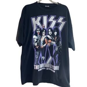 Vintage 2000 KISS The Farewell Tour 1973-2000 Black T Shirt XL